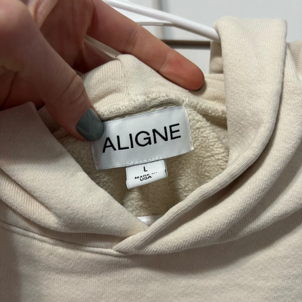 ALIGNE New York Cream Logo Hoodie - Picture 4 of 6